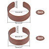   4Pcs 2 Style Walnut Wood Cup Sleeve AJEW-PH0003-87-2