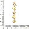 Brass Micro Pave Clear Cubic Zirconia Big Pendants KK-B176-02G-06-3