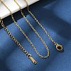 304 Stainless Steel Cable Chains Necklace for Men Women NJEW-N050-A03-G15-3