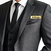 Plastic Blank Name Badge ID Tag with Iron Pins KY-D024-01D-6