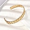 201 Stainless Steel Open Cuff Bangles for Women BJEW-Z162-01G-3