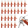 26Pcs Iron Key Ring Keychain AJEW-CA0003-19-1