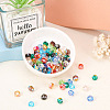  100Pcs 10 Colors Transparent Glass Beads Strands GLAA-TA0001-40-5