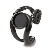 304 Stainless Steel Cuff Ring Components STAS-P454-01A-B-1