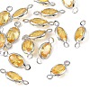 SHEGRACE Brass Pave Cubic Zirconia Oval Connector Charms XGRQ2O407-439C-P-1