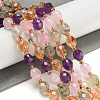 Natural Amethyst & Rose Quartz & Prehnite & Citrine Beads Strands G-N342-53-2