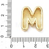 Brass Initial Beads KK-B167-27G-01M-3