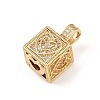 Brass Micro Pave Cubic Zirconia Pendants KK-F919-10G-3