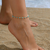 Boho Brass Imitation Turquoise Stone Anklets for Women SX7735-1-1