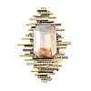 Rectangle Alloy Rhinestone Brooches for Backpack Clothes LS-JEWB-P042-06AG-1