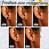 10Pcs 5 Styles 304 Stainless Steel Stud Earrings EJEW-SC0002-28-7