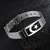 Star/Musical Note Stainless Steel Bracelets for Women Men PW-WG7B597-02-2