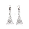 Brass Micro Pave Clear Cubic Zirconia Pendants KK-T080-74P-1