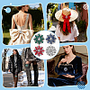 4Pcs 4 Colors Glass Rhinestone Flower Wedding Dress Accessories STIC-FG0001-11-5