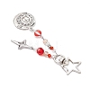 Glass Bead & Alloy Pendant Decorations HJEW-JM03016-03-4