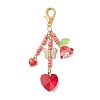 Glass Seed Beaded Pendant Decorations HJEW-MZ00405-02-2