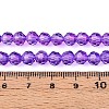 Baking Paint Transparent Glass Beads Strands DGLA-A035-T6mm-A11-2