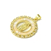 Real 18K Gold Plated Brass Micro Pave Cubic Zirconia Pendants KK-H472-14G-05-2