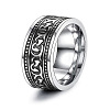 316 Stainless Steel Finger Ring with Enamel for Men PW-WG56139-07-1