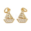 Brass Micro Pave Cubic Zirconia Pendants KK-A269-64G-1