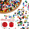 Spray Painted Wooden Beads WOOD-PA0001-53C-2