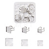 1 Box 9Pcs 304 Stainless Steel Cuff Pad Ring Settings DIY-PJ0001-11-8