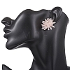 Flower Handmade Glass Seed Beads Stud Earrings EJEW-MZ00680-03-2