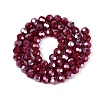 Electroplate Glass Beads Strands EGLA-R018-8mm-9-A-2