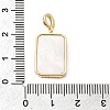Natural Shell & Clear Cubic Zirconia Pendants KK-G553-11G-3