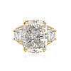 Brass Micro Pave Cubic Zirconia Finger Rings FS-WGEECB6-06-1