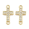 Brass Micro Pave Clear Cubic Zirconia Pendants KK-H259-02A-G-1