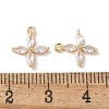 Real 18K Gold Plated Brass Cubic Zirconia Charms KK-R037-157G-3