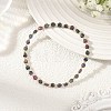 Natural Red Corundum/Ruby and Sapphire Faceted Beaded Stretch Bracelets for Women BJEW-JB14254-1