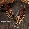 Bohemian Style Handmade Glass Seed Beads Tassel Stud Earrings JM2696-4