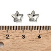 Tarnish Resistant 5-Petal Flower Smooth Surface 304 Stainless Steel Bead Caps STAS-R065-56-4