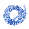 Electroplate Transparent Glass Beads Strands EGLA-Q132-4MM-A17-2