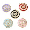 Brass Micro Pave Clear Cubic Zirconia Pendants CU-CBA4231-04G-1