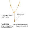 304 Stainless Steel Teardrop Lariat Necklaces for Women VH7412-2-2