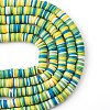 Handmade Polymer Clay Beads Strands CLAY-R089-8mm-T019-5