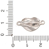 304 Stainless Steel Textured Links Connector Charms STAS-K302-02E-P-3