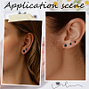 10Pcs 5 Styles 304 Stainless Steel Stud Earrings EJEW-SC0002-28-5