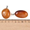 Natural Red Agate Tumbled Stone Pendants GG-K002-06I-2