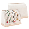 Velvet & Wood Jewelry Necklace Organizer Display Stands ODIS-WH0043-288-1