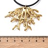 Summer Beach 304 Stainless Steel Coral Shape Pendant Adjustable Black Waxed Cord Necklaces for Women SA-CBAFEB5-04G-5