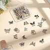 42Pcs 14 Styles Alloy Black Enamel Pendants FIND-SC0024-27-6