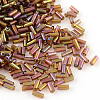 AB Color Plated Glass Bugle Beads X-SEED-R012-162C-1