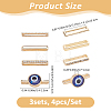 12Pcs 3 Colors Alloy Watch Band Charms for Watch Loops Accesssories FIND-FH0017-64-2