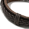 Adjustable PU Leather & Waxed Braided Cord Bracelets BJEW-F468-17-3