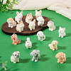 Resin Flocking Dog Pendants RESI-TAC0012-21-5