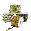 20 Yards 4 Colors Wax Cotton Knitted Cord with Leaf Trimming OCOR-PH0036-42-1